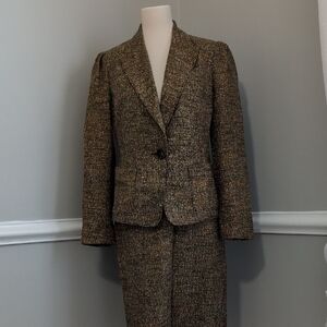 Tweed Blazer and Skirt Set
